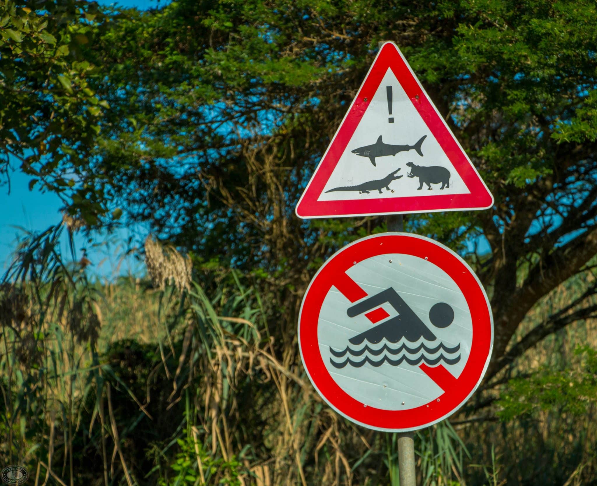 St Lucia KZN road signs