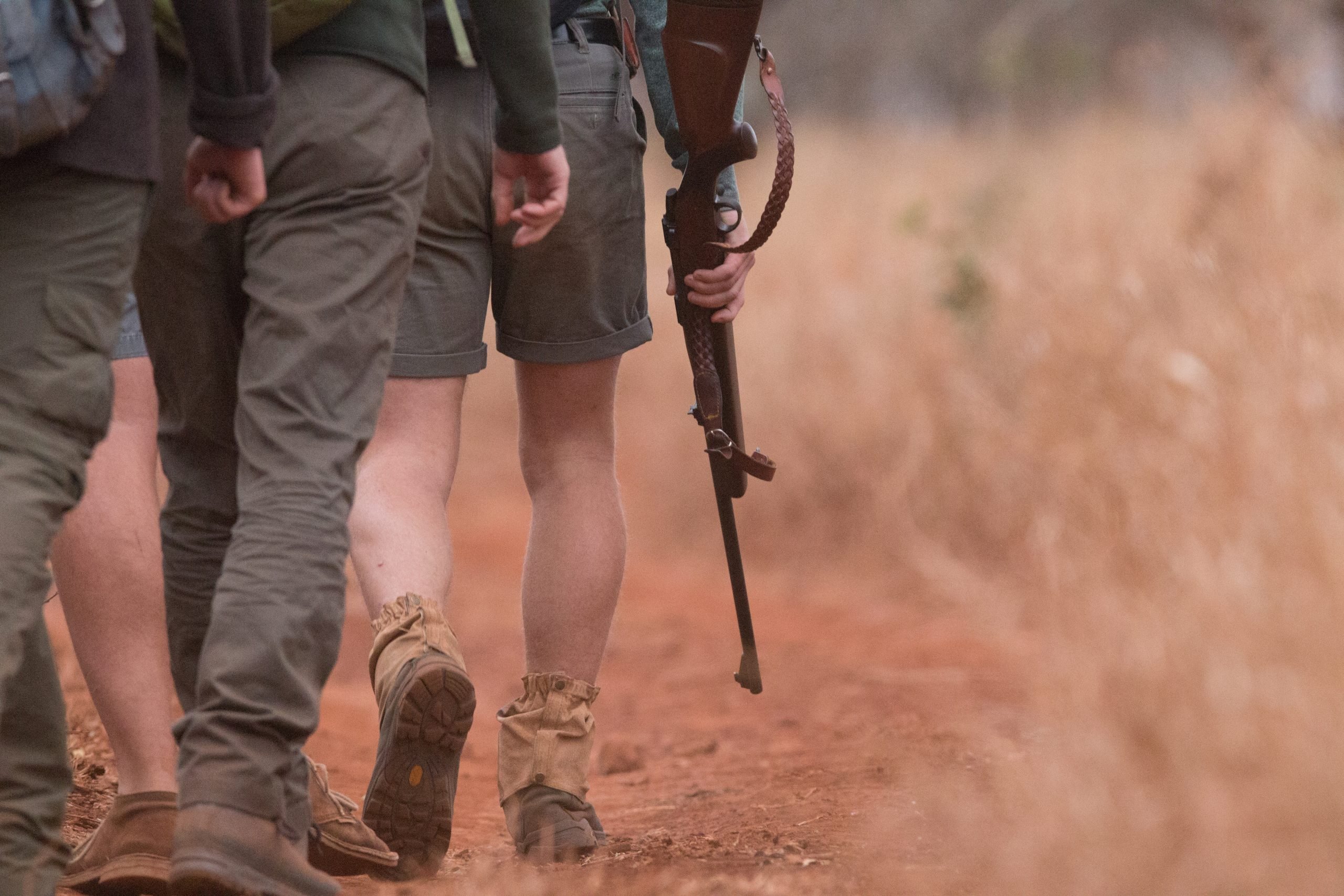 manyoni clients on a guided walking safari
