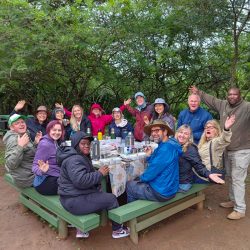clients on a 2 night safari package with heritage tours and safaris