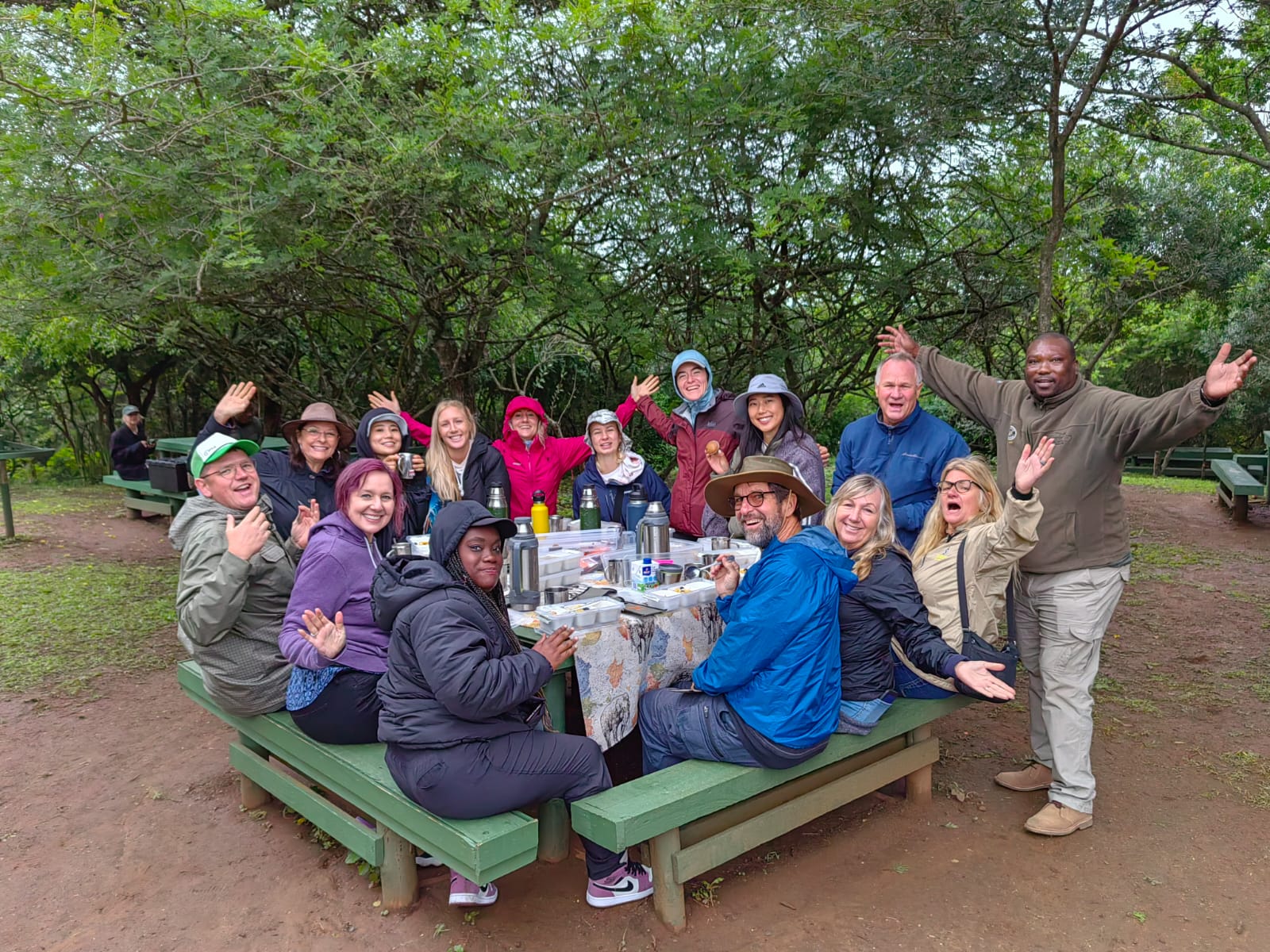 clients on a 2 night safari package with heritage tours and safaris