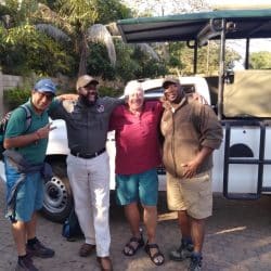 jabu and cliens departing on six only safari into hluhluwe imfolozi park