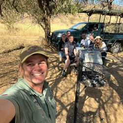 clients enjoying traditional braai lunch