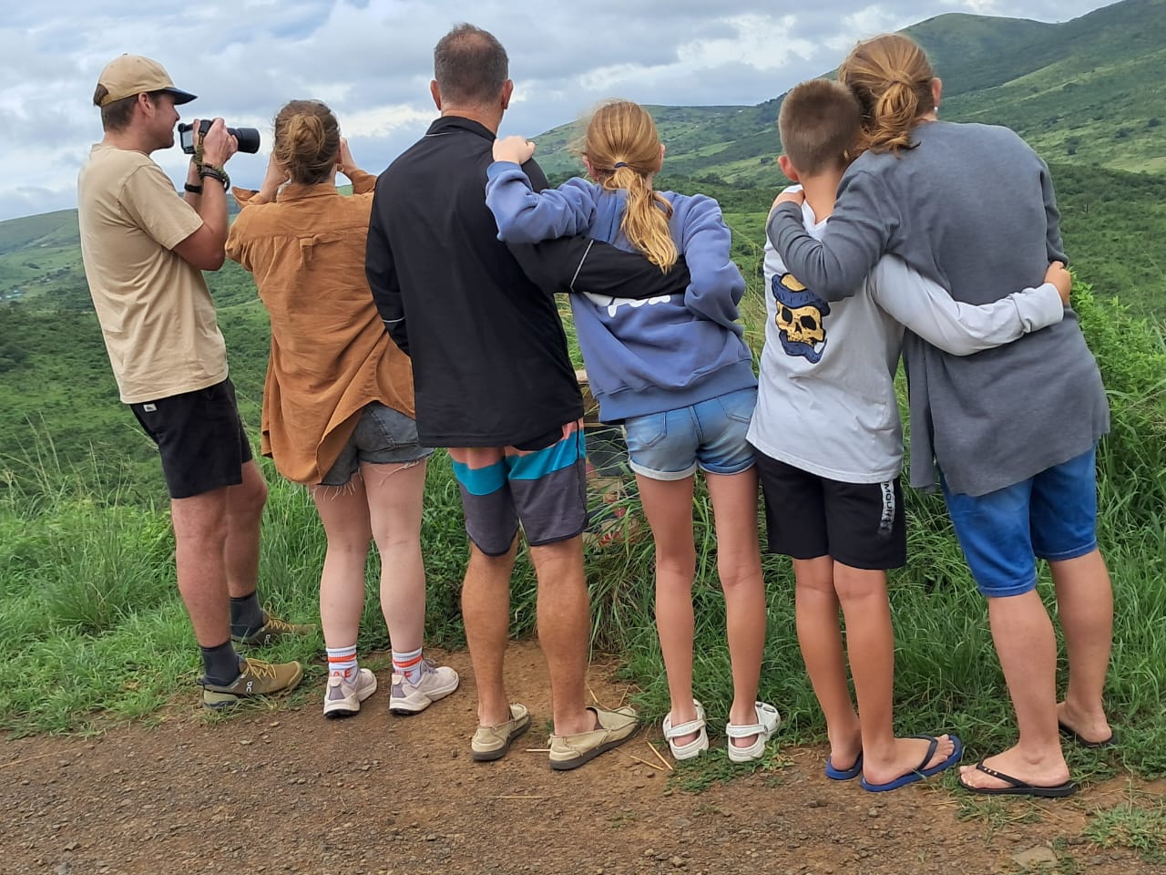 view point with clients on safari