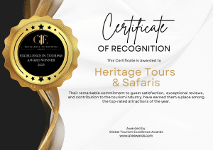 Heritage Tours & Safaris awards 2025